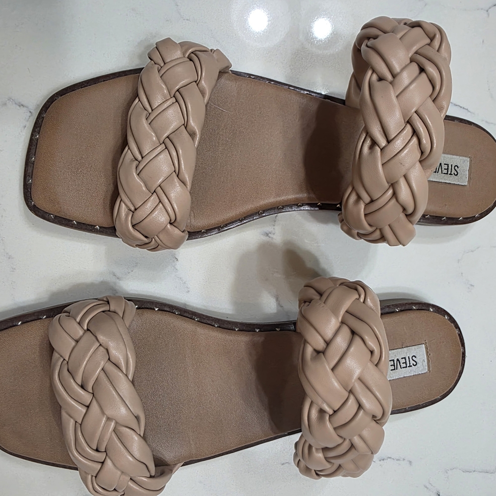 Steve Madden Tan Braided Sandals